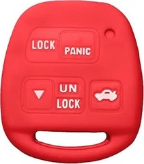 Silicone Key Fob Cover for Lexus ES300 GS300 GS430 LS400 1997-2005, Model: Red