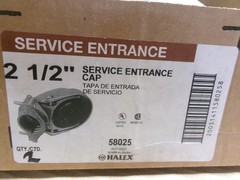 NEW Box of 2 Halex 58025 2 1/2″ Service Entrance Cap AK