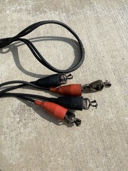 Vintage Mueller Electric Heavy Duty Jumper Cables Copper Clamps USA Made 22FT