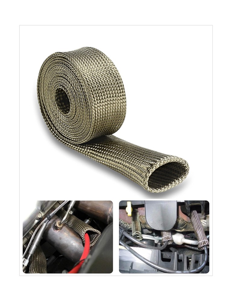 Wire Heat Shield Automotive Heat Shield Sleeve Fuel Line Heat Shield Titanium…