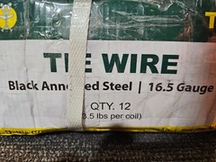Box of 12-L.H. Dottie Tie Wire, Carbon Annealed Steel, 16-1/2 AWG, Black 400 Ft
