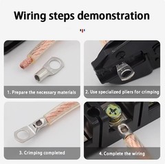 SC6-95 Series Copper Tube Crimp Terminals Wiring nose Battery Welding Cable Lugs