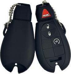 Key Fob Case Cover for 2008-2024 Dodge Grand Caravan & Commander Color: Black2