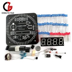 DIY DS1302 DC5V Rotating LED Electronic Digital Clock Learning Board With Shell