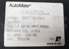 LOT OF 2 RELIANCE ELECTRIC 45C40 DUAL 115 VAC/DC INPUT MODULE