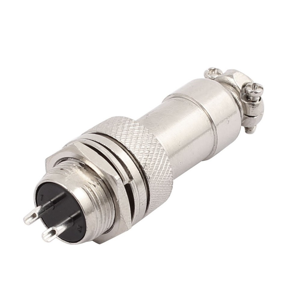 GX12-2 AC 250V 5A 2P 12mm Thread Metal Panel Cable Aviation Connector