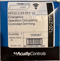 ACUITY RPP20 D ER EFP CP G2 EMERGENCY OPERATION, OCCUPANCY CONTROLLED DIMMER
