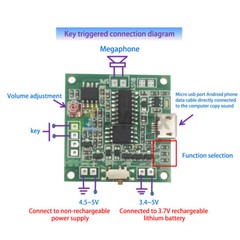 8M Sound Recorder Module Voice MP3 Music Player+Button Control For Greeting Card