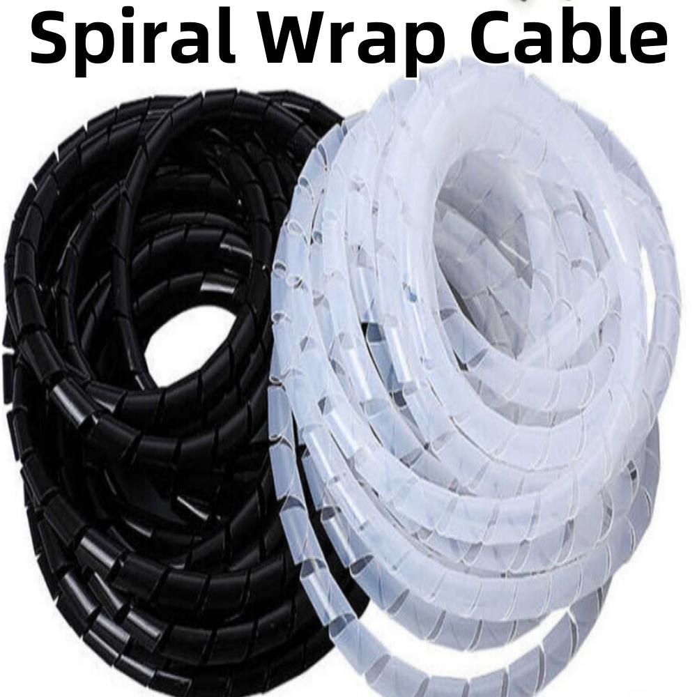 Spiral Wrap Cable Binding Tidy Leads on TV /Home Cinema/ PC/ CCTV Wires Hide