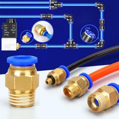 Pneumatic Push In Fitting Air Water Pipe – All Type Fittings Various Sizes