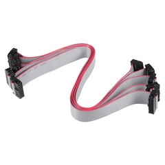 IDC 16 Pin Connector Flat Ribbon Cable Female Connector 30cm 2.54mm Pitch,5pcs
