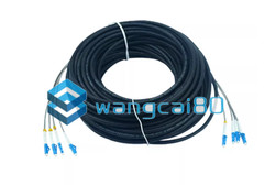 50M Outdoor LC-LC UPC 4 Strand 9/125Single Mode Fiber Optical Patch Cable