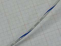 Atlas Wire #20awg 10x30T UL-1007/1569 Hook-Up Wire White w/ Blue Spiral /100ft