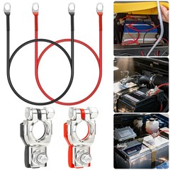 1.6 ft 10AWG Gauge Battery Inverter Cable Terminal Connector Truck, Solar Panels