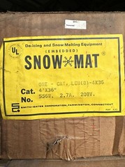 Embedded Snow Mat Smith Gate Corp – 4ft X 36 Inch 556w 2.7A 208V