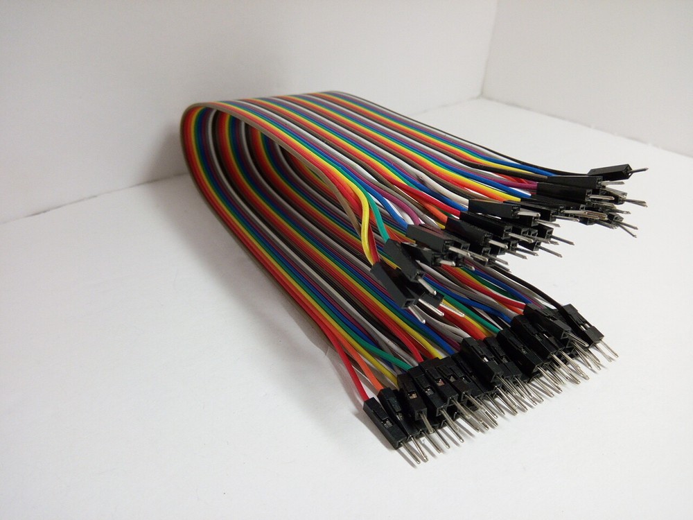 40 Pack 30cm 12” Row 2.54mm Male / Male Dupont Cable 40 Jumper Wire for Arduino