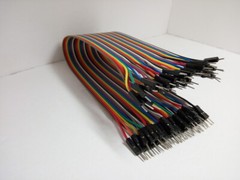40 Pack 30cm 12” Row 2.54mm Male / Male Dupont Cable 40 Jumper Wire for Arduino