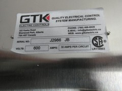 Hoffman A1412CHNFSS 53JB-1000 Control Panel 30a Amp 600v-ac
