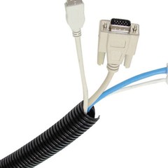 Split Wire Loom A/C line Flexible Conduit Black Heat Resistant Corrugated Tubing