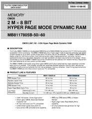 10-pcs Fujitsu MB8117805B-60PJ 2MX8 EDO Hyper Page Mode DRAM 60ns PDSO28