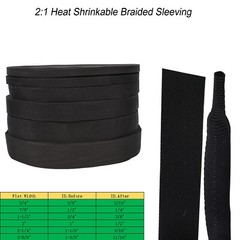 Heat Shrinkable Braided Sleeving Electric Wire Loom Cable Harness Wrap Protector