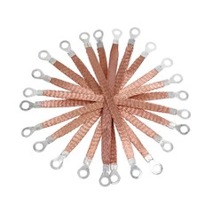 1/4″W 5/16″ Automotive Copper Braid Ground Strap Electric Wire Connect Terminal