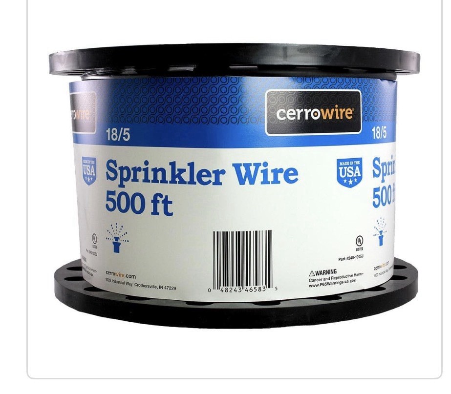 500 Ft. 18/5 Black Solid Copper Sprinkler Wire