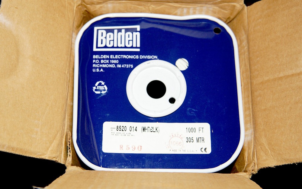 1 new 1000Ft/365M Belden “8520 014” PVC Hook-Up Wire 14 AWG 1000V Orange /White