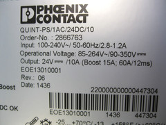 Phoenix Contact QUINT-PS/1AC/24DC/10 Power Supply 100-240V F12