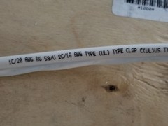 Advanced Digital 8-9992 RG-59/U+18/2C Siamese Camera Cable Plenum White /100ft