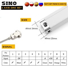 SINO Optical Grating Ruler Linear Scale For Turning Lathe Milling KA-300 5um TTL