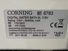 Corning LSE 6783 6L Digital Water Bath w/Warranty
