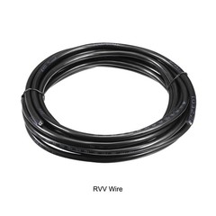 RVV Wire Cable 4 Conductor PVC Coated Copper 20AWG 16.4Ft 0.5x4mm² Black
