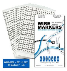 Premium Wire Marker Book Numbered 1-45 for Cable Management, Vinyl-Coated, Hi…