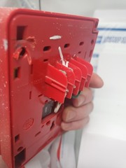 Honeywell Gamewell Red Dual Action Fire Alarm Pull Station NO KEY