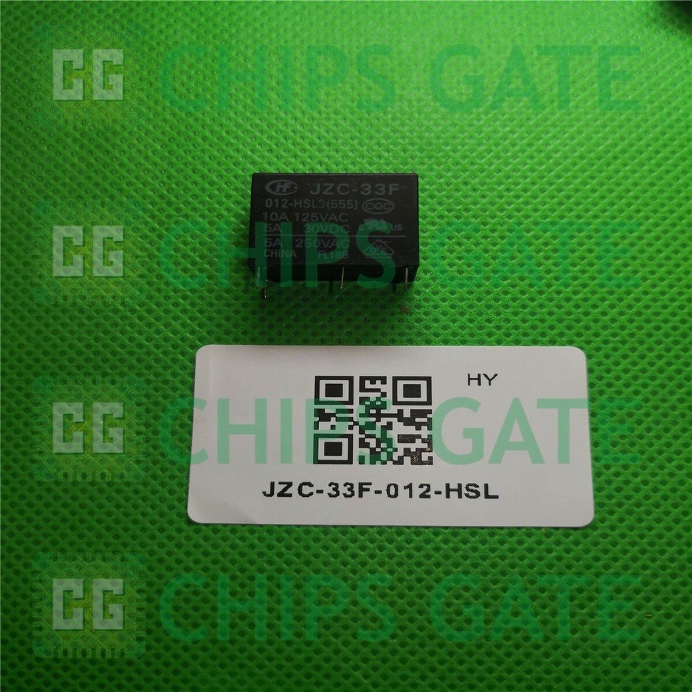 9PCS JZC-33F/012-HS3(555) JZC-33F/012-HSL General Purpose Relay 10A 12V 4PINS