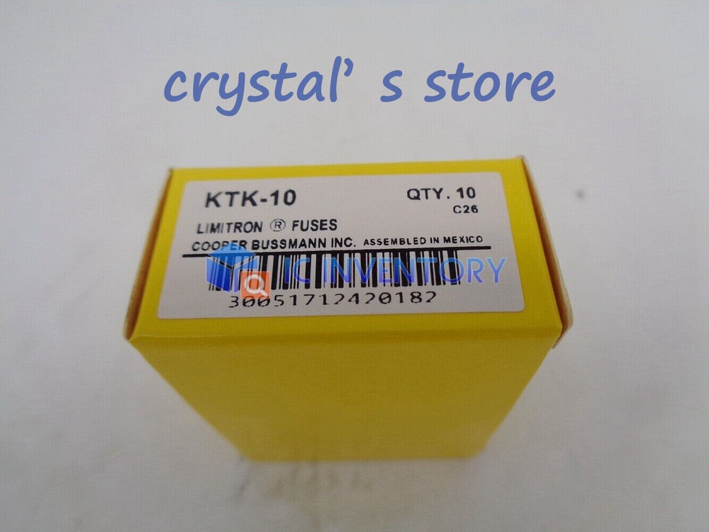 10pcs Bussmann KTK-10 10 Amp Limitron Fast Acting Supplementary Fuse 600V