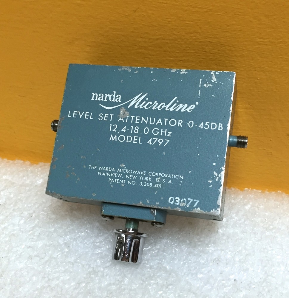 Narda 4797 12.4 to 18 GHz, 0 to 45 dB, 5 Watt, SMA (F-F-F) Level Set Attenuator