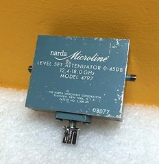 Narda 4797 12.4 to 18 GHz, 0 to 45 dB, 5 Watt, SMA (F-F-F) Level Set Attenuator