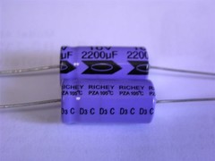 10 Richey RPA222M010V12.525B 2200uF 10V 20% 105C Axial Electrolytic Capacitors
