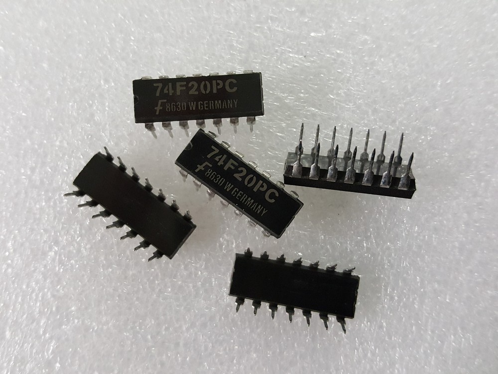 FAIRCHILD 74F20PC NAND Gate 2-Element 4-IN Bipolar 14-Pin PDIP **NEW** Qty.5