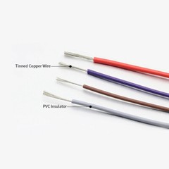 Tin Plated Copper Cable Wire UL1007 Flexible PVC Wire 16 AWG – 30 AWG 80℃ 300V