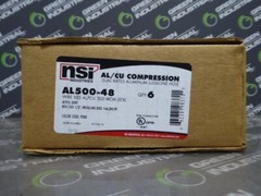 NEW Box of 6 NSI Industries AL500-48 Compression Lugs 1/2″ Bolt Size