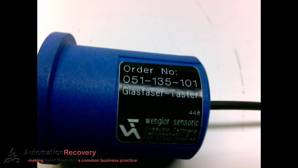 WENGLOR 051-135-101, GLASS FIBER OPTIC CABLE, NEW* #173701