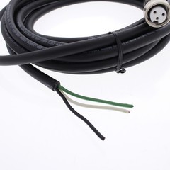 Hubbell 20′ Mini-Quick Female Plug Straight Cable #16/3 AWG STOOW R/A HCMS03120