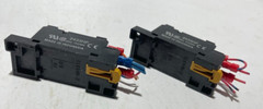 (2) OMRON PTFO8A-E 15A 240V MAX FINGER PROTECTION 8 PIN SOCKET NNB
