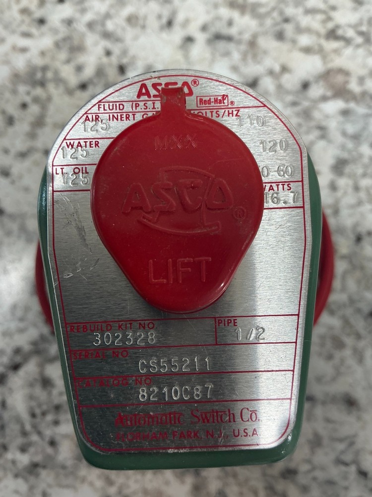 *FREE SHIPPING* ASCO RED-HAT SOLENOID VALVE 8210G87