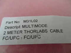 MULTIMODE 2 METER THORLABS CABLE M31L02, FC/UPC-FC/UPC