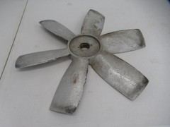 Vintage Hartzell Industrial Blower or Exhaust Fan 6 Blade Cast Aluminum cl