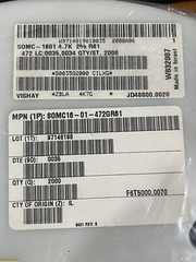 SOMC1601-472G 4.7KOhm 2% 16 PIN SMD BUSSED RESISTOR NETWORK DALE (LOT OF 100)